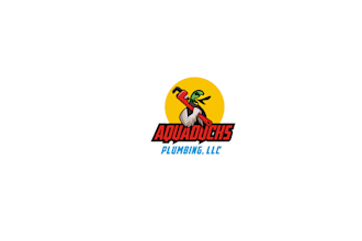 make aqua ducks plumbing branding logo