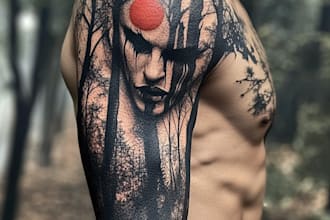 make a custom tattoo sleeve art as you want