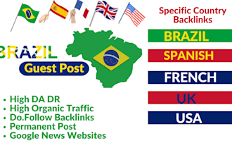 brazil guest post high da brazil spanish french UK USA backlinks