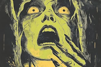 make a horror style illustration, artwork, comic style