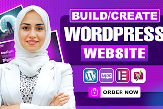 build, create modern wordpress website, website development or ecommerce website