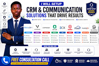 setup bitrix24 vonage convoso aircall 3cx twilio five9 hubspot sevicetitan crm
