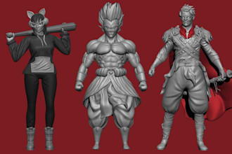 sculpt 3d anime tabletop rpg miniature action figure chibi sci fi cosplay models