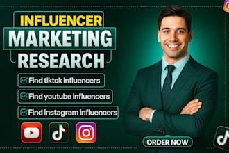 find instagram, youtube, tiktok influencers for marketing and outreach campaigns