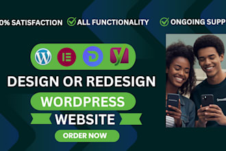 design, redesign, build, rebuild, clone, edit, fix or revamp wordpress website