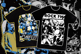 design collage art merch of your team, band or friend group