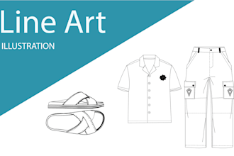 draw vector line art line drawing, instruction manual
