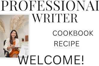 write cook book and recipe book