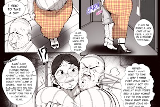draw cute nsfw comic, furry art comic strip, sfw comic illustration, manga panel