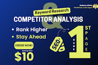 do SEO keyword research competitor analysis to boost website traffic