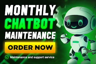 provide monthly support for your chatbot on respond io