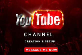 create and setup faceless youtube channel, logo, banner based on your niche