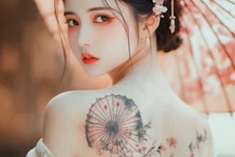 do a professional japanese tattoo design based on your idea