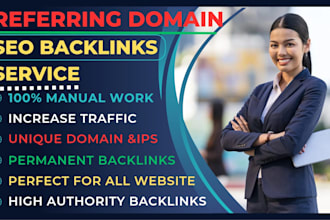 create high authority referring domain backlinks for website ranking