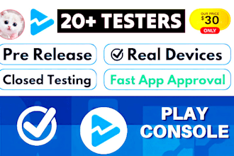 20 testers for google play tester and closed testing