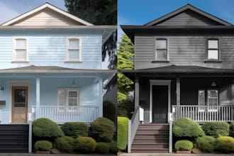 do home exterior color schemes mockup or change house building color renderings