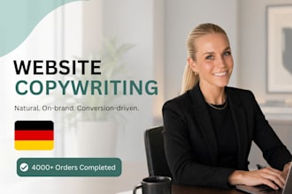 write SEO optimized german website content and copy