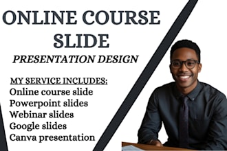 design ppt, powerpoint, webinar slides, canva slides for online course contents