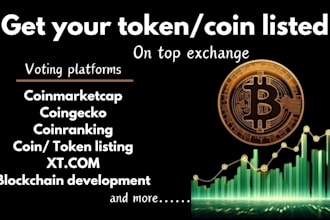 do coin listing, token listing on coinmarketcap, coingecko and  other exchange