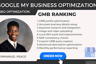 optimize google my business, boost local SEO, do high quality gmb map citations