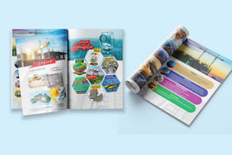 design company profile, brochure, annual report, magazine, catalog, booklet