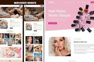 design salon website nail salon website spa website manicure pedicure website