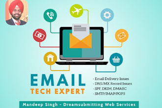 fix or setup mx, dns record, spf, dkim, dmarc and cname