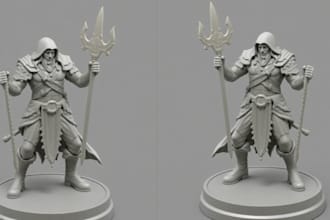 sculpt 3d printing stl file dnd fantasy miniatures character