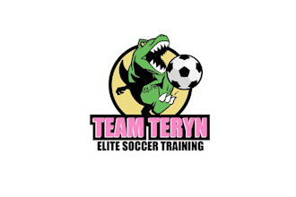 design strong female girl soccer training logo