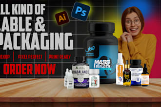 design premium product labels, packaging, and pouch bags