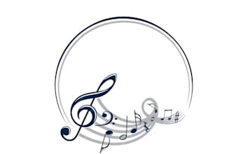 make pictorial music brand logo and solo artists and djs