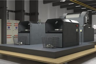 create 3d spa house, warehouse interior, factory design, 3d stadium rendering