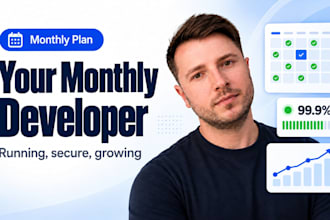maintain and grow your website or web app as your monthly senior developer