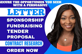 do sponsorship fundraising proposal technical tender contract research letter