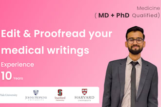 proofread and edit medical manuscripts for accuracy and quality