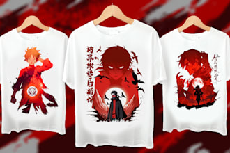 create an anime t shirt design for you
