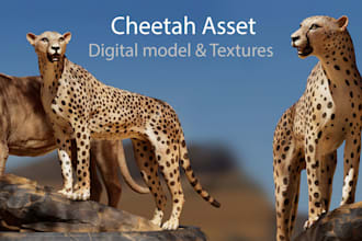 render cgi animal,3d animal design,3d animal rigging,animal character, xgen furr