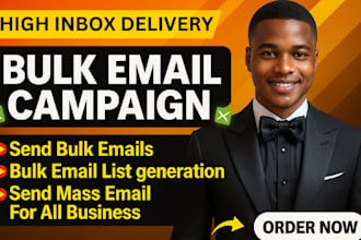send bulk emails marketing, bulk email blast, email campaign and email marketing