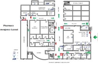 design emergency evacuation plan, fire escape diagram, map for your safety