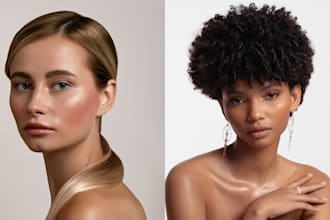 do natural retouching for portrait or full body photo