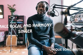 be your male edm worship vocalist, soulful song with background and songwriter