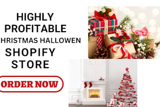 design halloween shopify store christmas store christmas droppshiping website