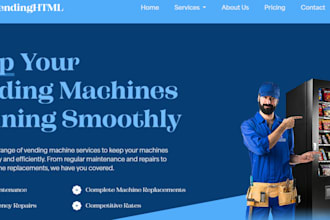 build vending machine website and atm website with online booking
