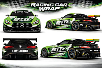 wrap eye catching racing car wrap, car wrap, livery racing and itasha car wrap