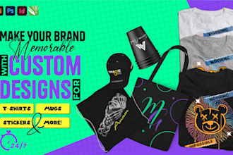 design custom streetwear t shirts with trendy, creative artwork