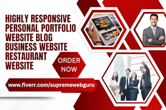 design personal portfolio website blog business website restaurant website