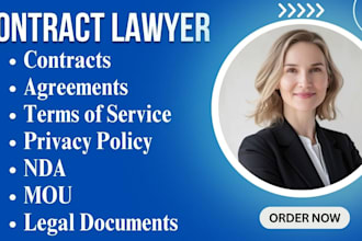 be your lawyer for legal agreements, contracts, terms and conditions