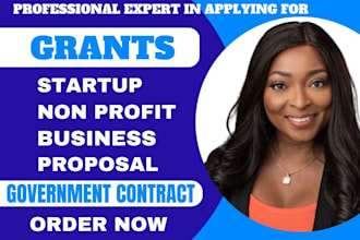 write startup non profit business grant research government contract proposal