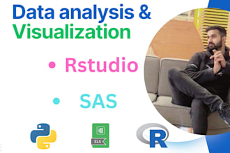 do data analysis using rstudio, SAS, r programming and python
