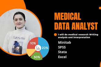 medical data analytics,research using spss, r, stata or minitab